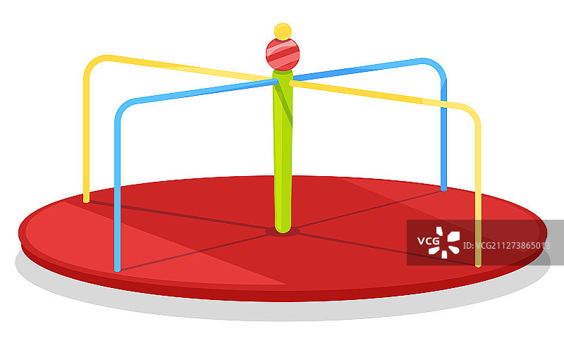 孩子们在空闲时间玩旋转木马图片素材