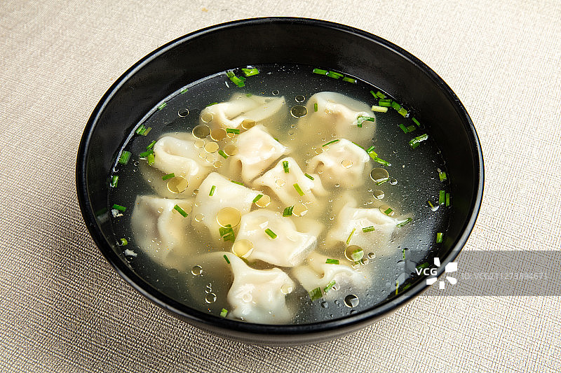 上海本帮菜虾仁馄饨图片素材