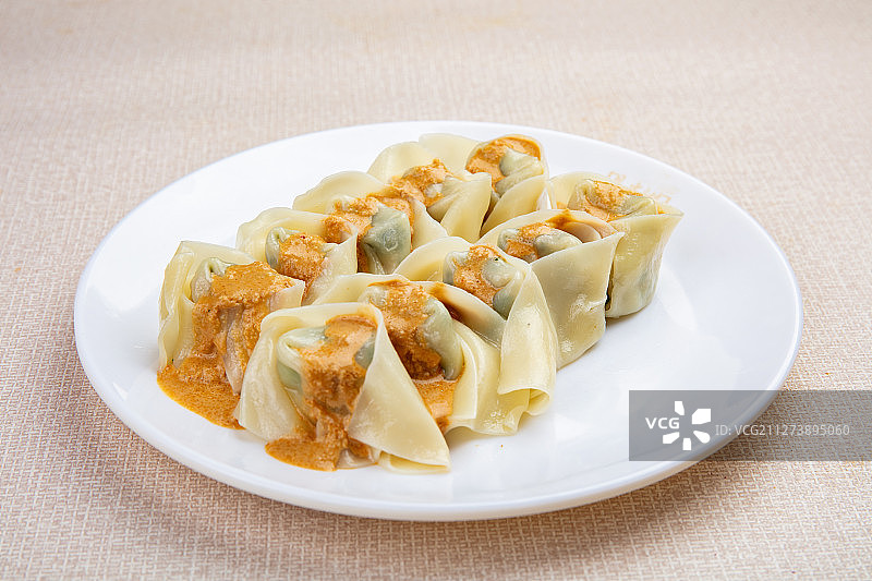 肉酱拌混沌图片素材