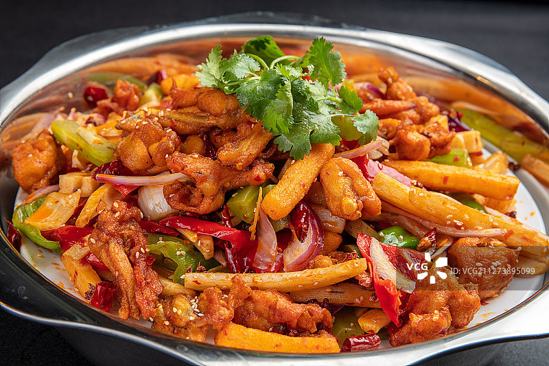 香辣牛蛙图片素材