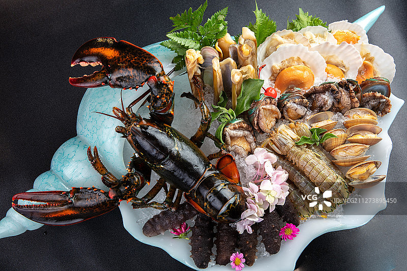 龙虾海鲜拼盘图片素材