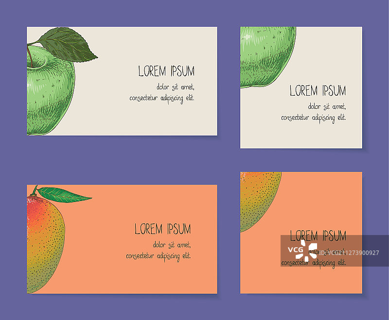 水果名片模板合集图片素材