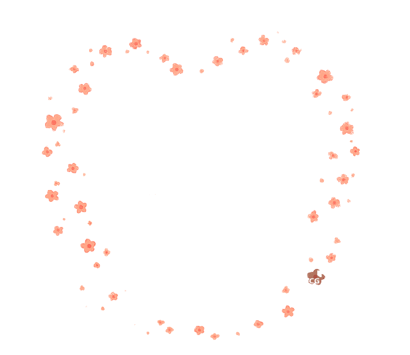 心型花朵图案边框图片素材