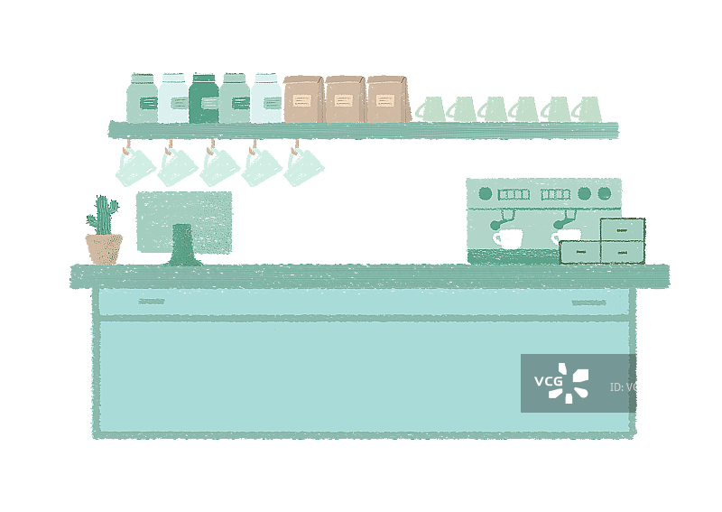咖啡馆结算台图片素材