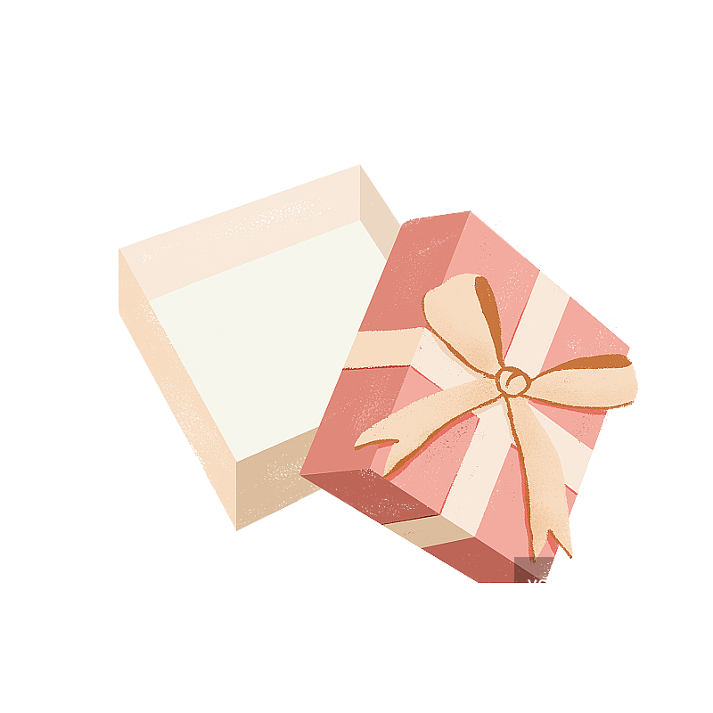 打开的粉色礼物盒包装图片素材