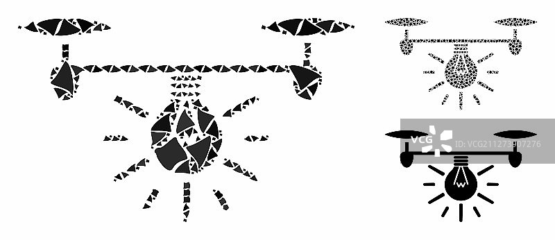直升机照明组合图标图片素材