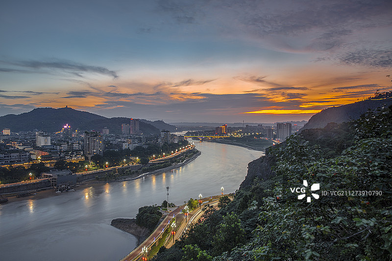 岷江最后一湾图片素材