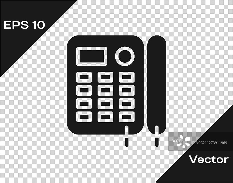 透明背景上的灰色电话图标图片素材