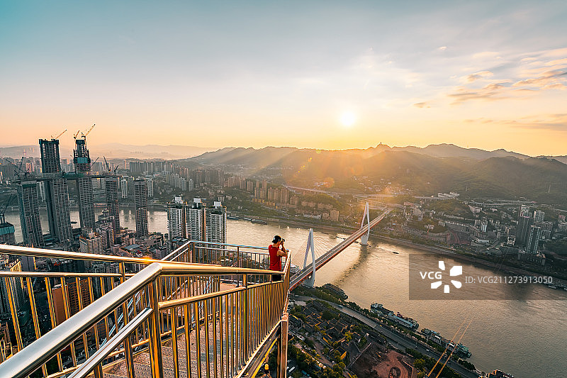 重庆日出全景图图片素材