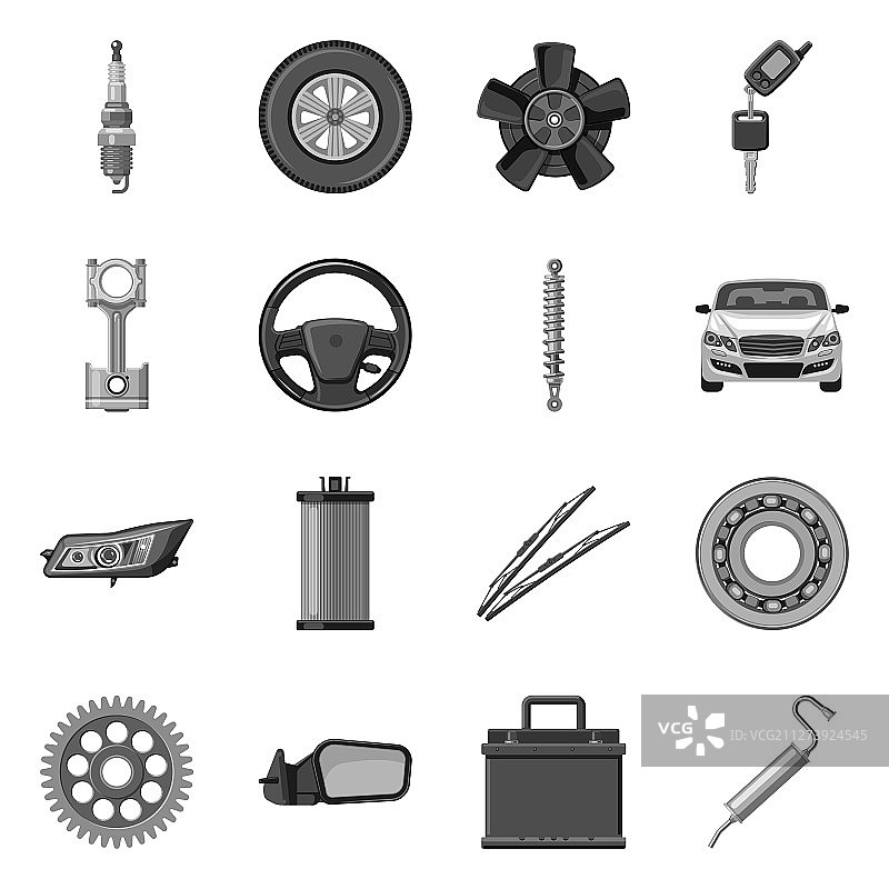 汽车和零件标志集合图片素材