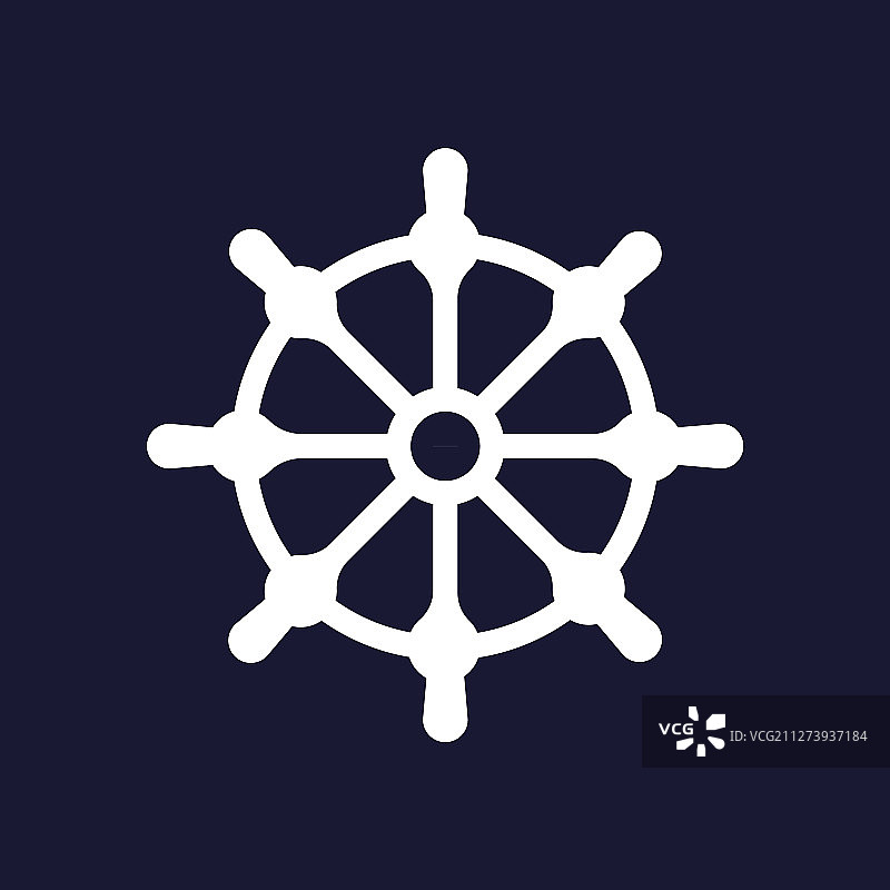 白色船舵图标图片素材