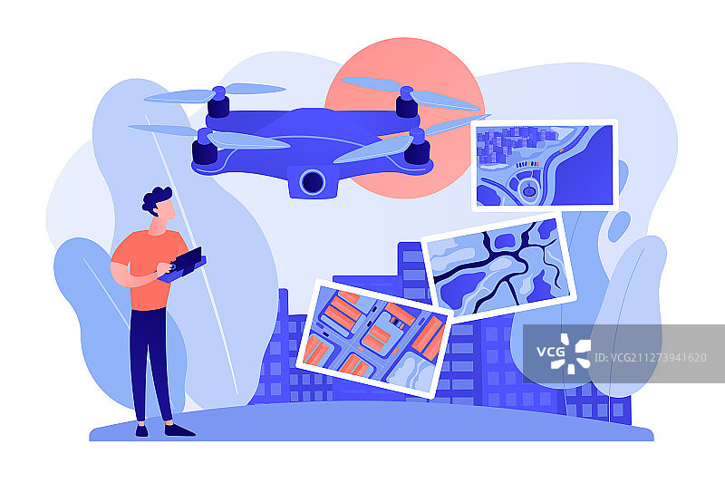 航拍摄影概念图片素材