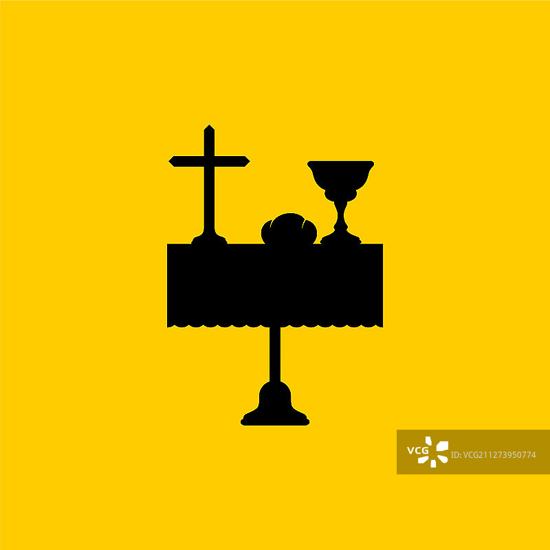 带有圣经符号的基督教符号桌子图片素材