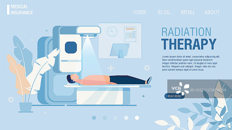 提供放射治疗服务的登陆页面图片素材