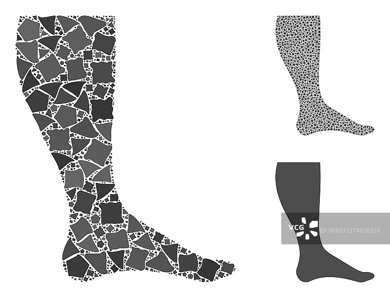 凹凸不平的腿部构图图标图片素材