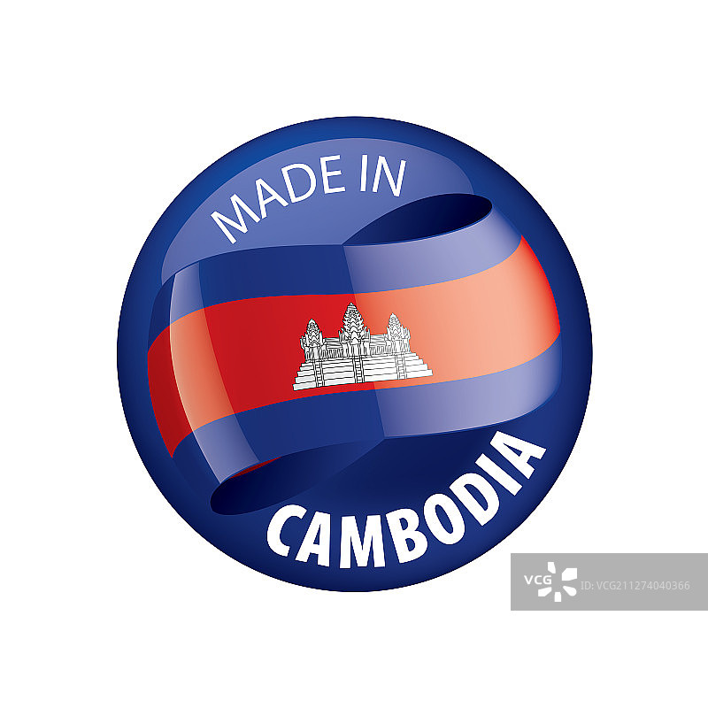 柬埔寨国旗上有白色图片素材