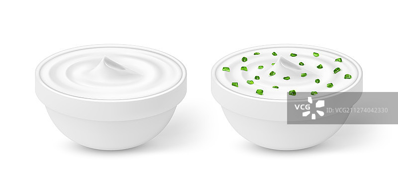 碗中葱花酸奶油图片素材