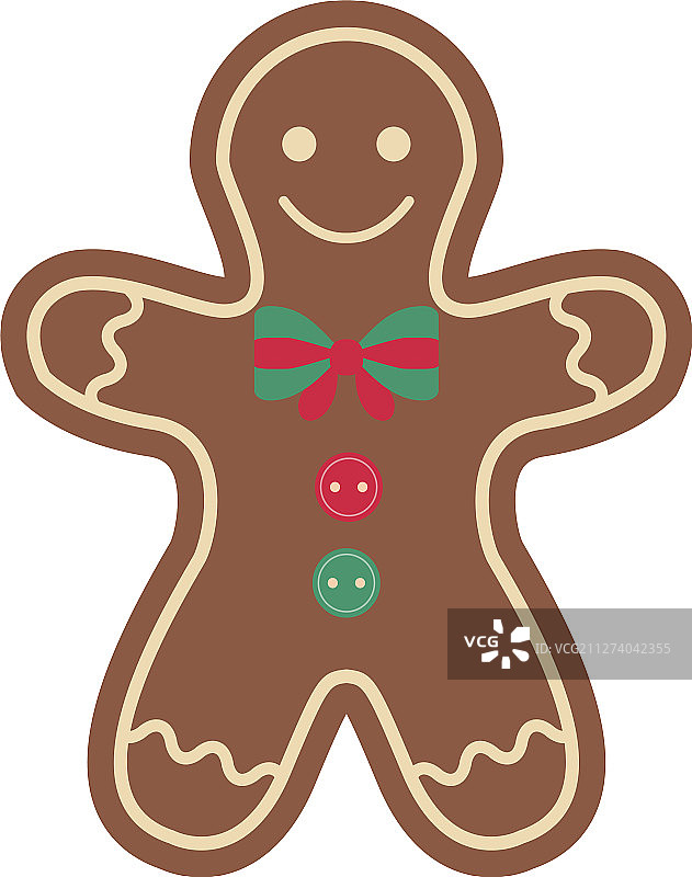 圣诞节装饰品：复古毛毡姜饼人图片素材