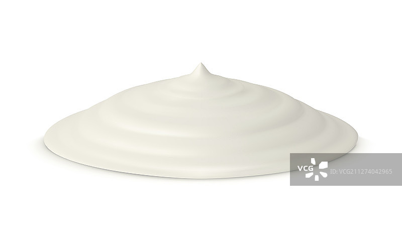 白色背景上的奶油图片素材