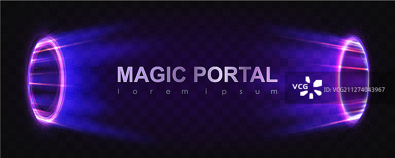 发光魔法传送门图片素材