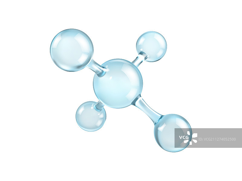 玻璃分子模型反射折射图片素材