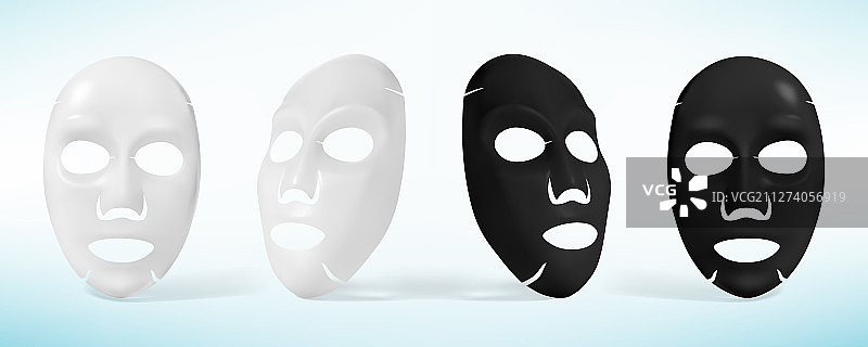 黑白面膜图片素材