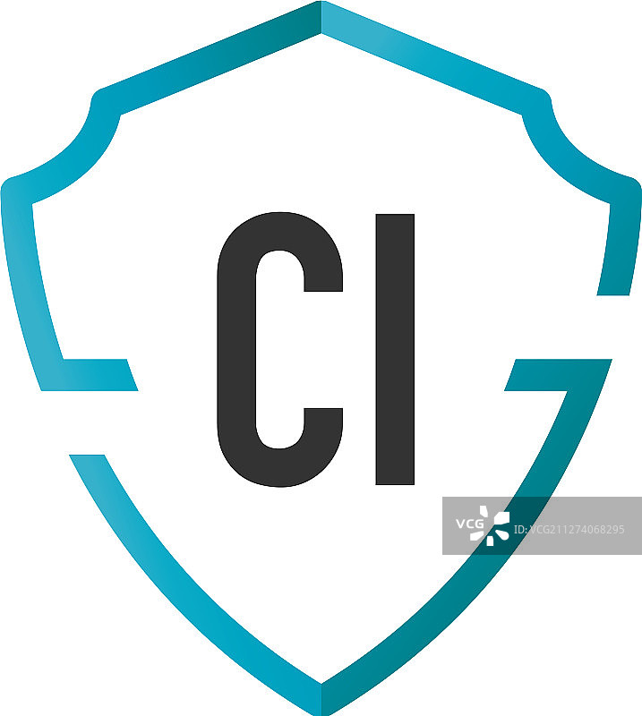 CI字母创意盾牌设计logo图片素材