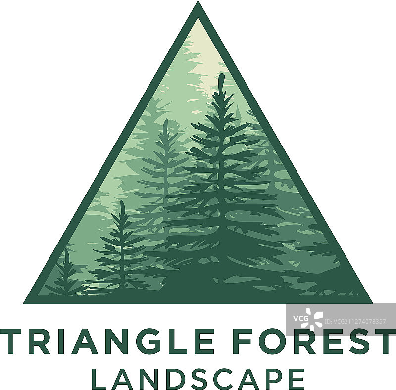 常绿松树云杉雪松树标志设计图片素材