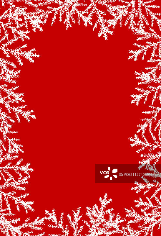 带有圣诞树的红色竖版圣诞贺卡图片素材