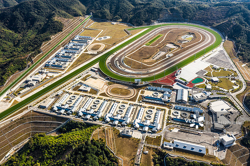 航拍香港赛马会从化马场图片素材