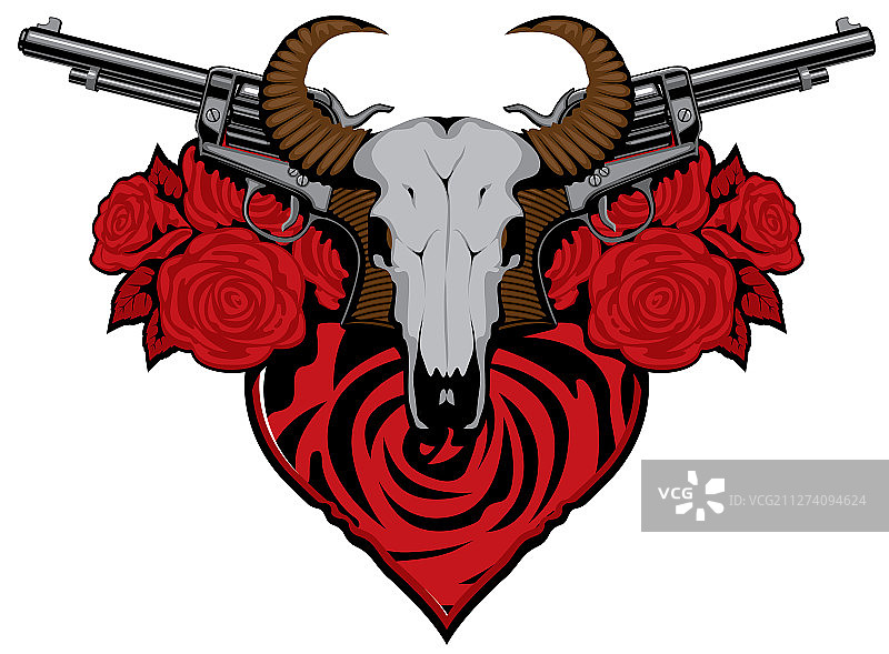 爱与死亡主题手枪banner图片素材