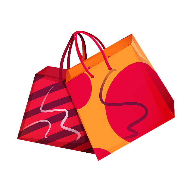 颜色鲜艳的购物袋图片素材