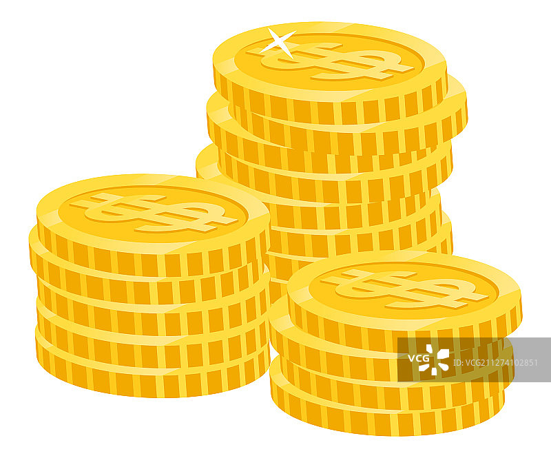 硬币美元，商业利润图片素材