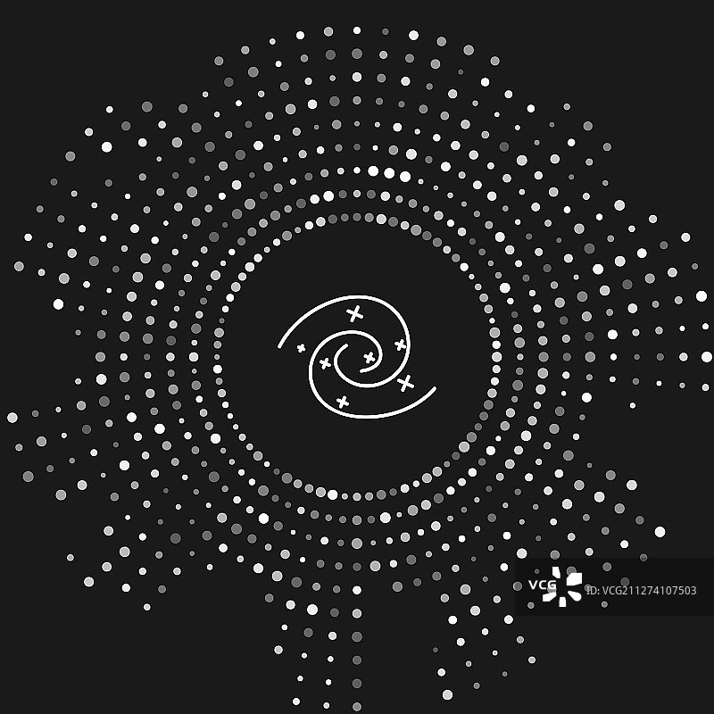 灰色背景上的黑洞图标图片素材