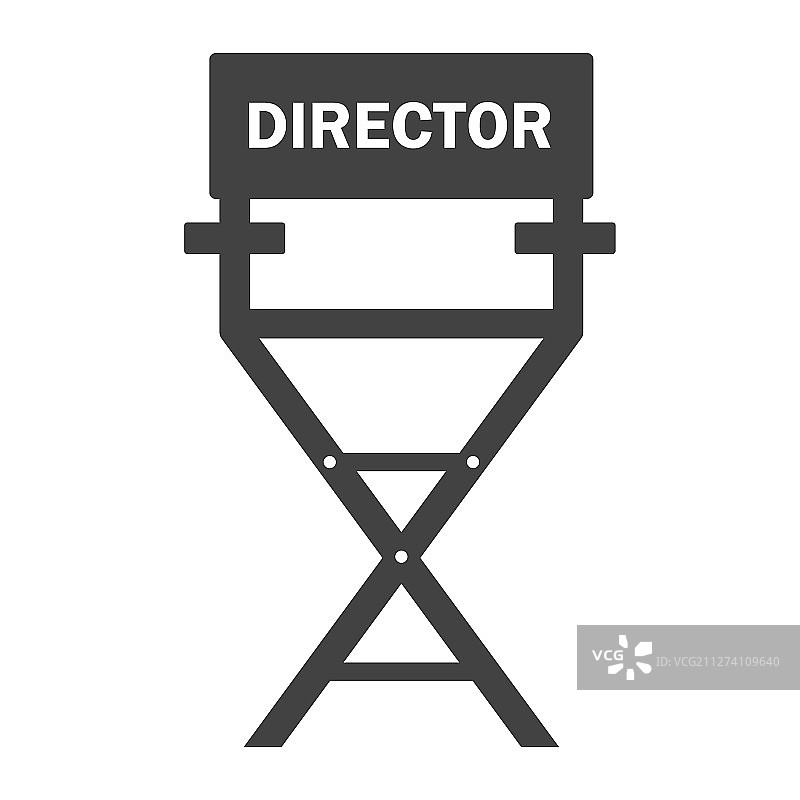 电影导演椅黑色图标片场工作图片素材