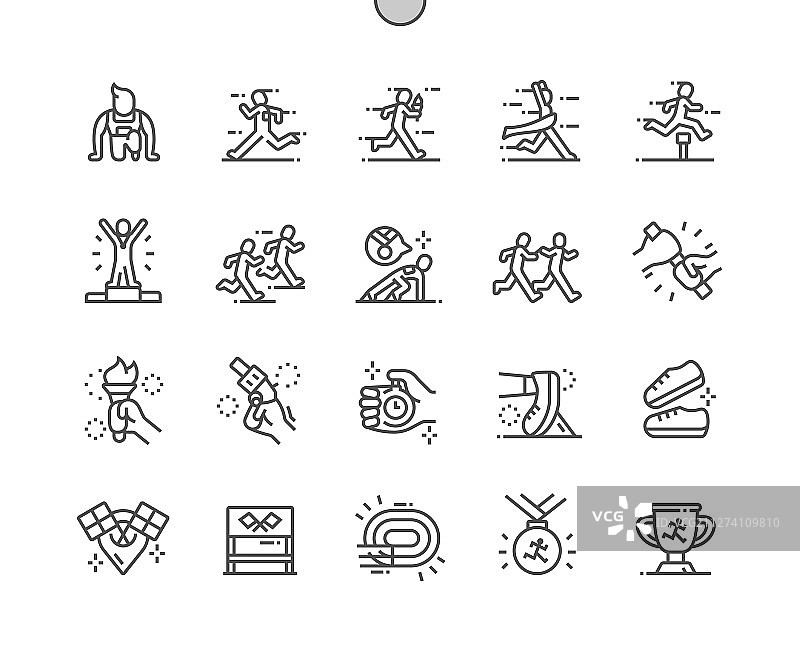 精心制作的像素完美接力赛图片素材