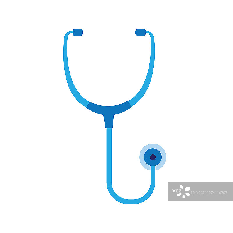 扁平风格听诊器图标标志图片素材
