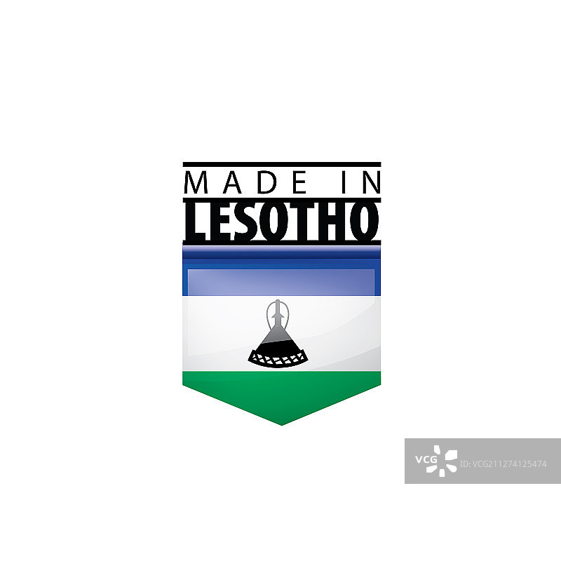 莱索托国旗上有白色图片素材