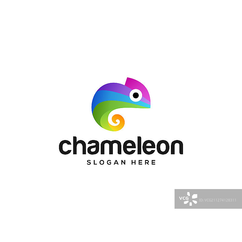 变色龙logo设计图片素材