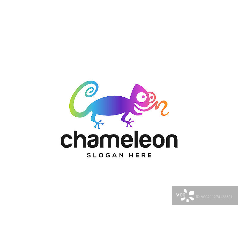 变色龙logo设计图片素材