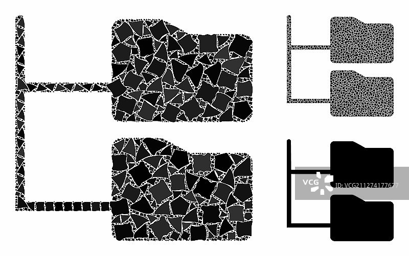 类别文件夹树马赛克图标图片素材