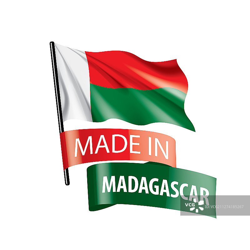马达加斯加国旗上的白色图片素材