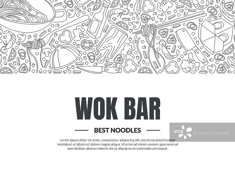 亚洲风味面馆banner模板图片素材