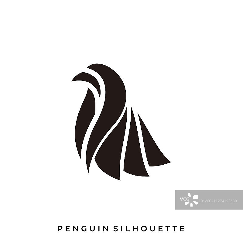 企鹅剪影模板图片素材