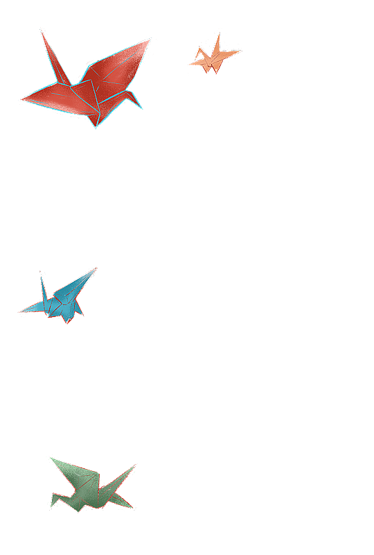 春天的气息千纸鹤图片素材