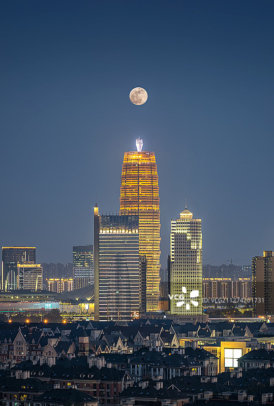 郑州城市风光夜景图片素材