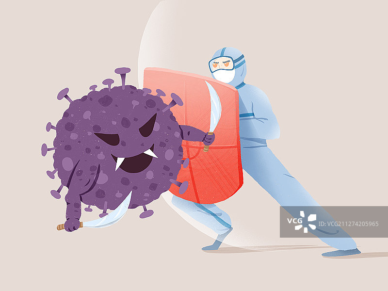 医务人员抵抗病毒图片素材