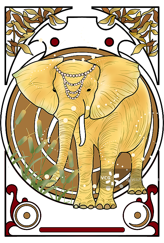 野生动物保护复古纹理图片素材