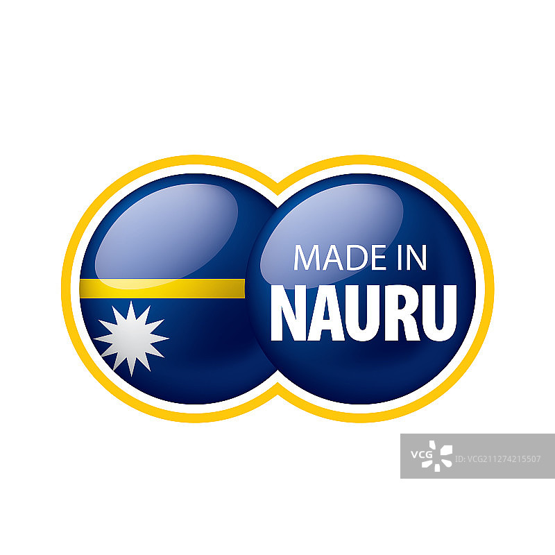 白色的瑙鲁国旗图片素材