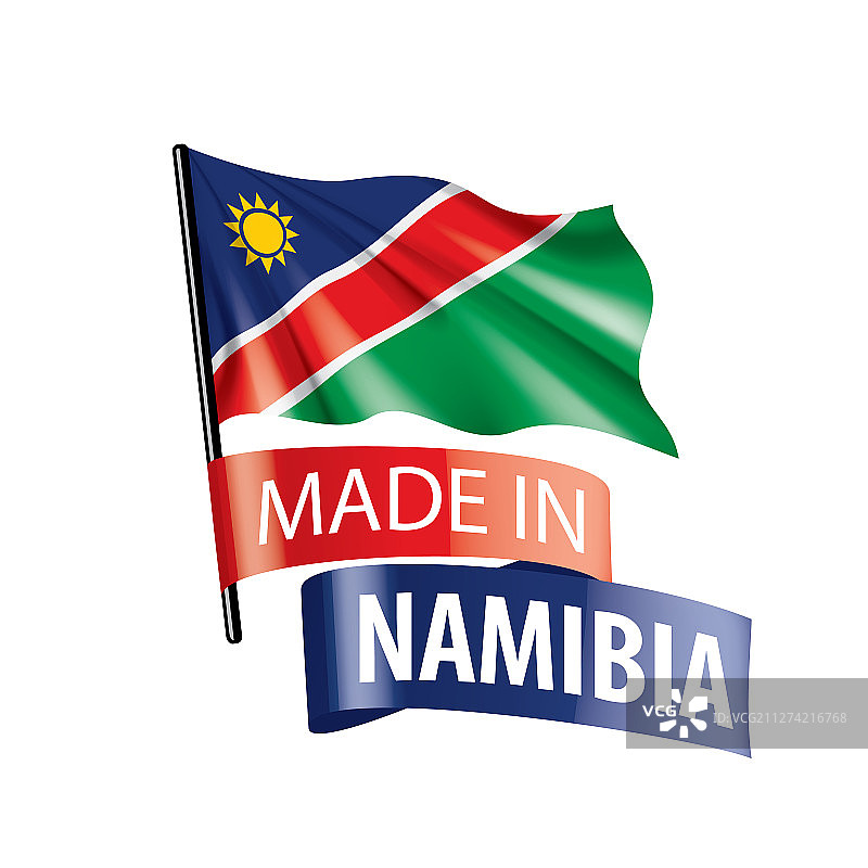 纳米比亚国旗上有白色图片素材